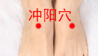 按摩冲阳穴缓解治疗头痛、牙痛