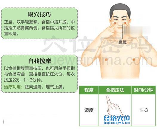 高清图解迎香穴的准确位置图