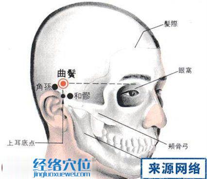 曲鬓穴的位置解剖分析图