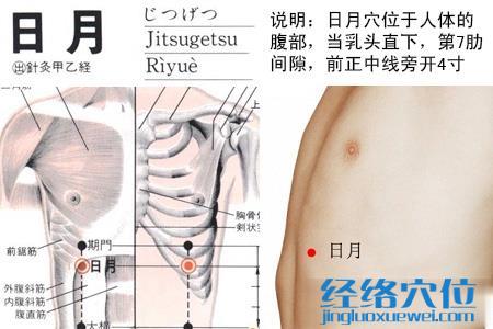 日月穴的位置图 