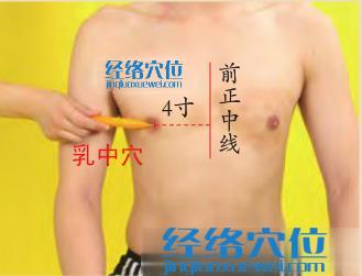 图解乳中穴的位置