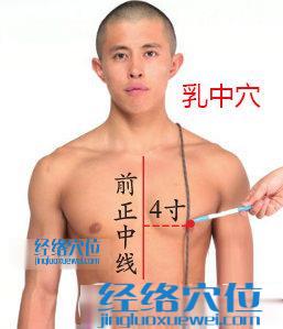 乳中穴的准确位置图