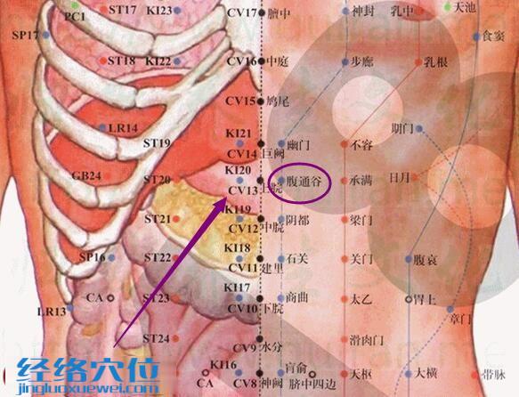 腹通谷穴的准确位置图