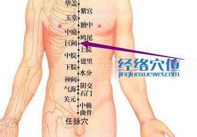 巨阙穴位位置图